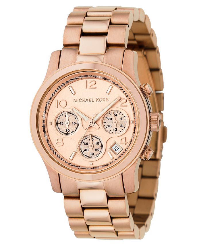 Michael Women's Rose Gold Plated Stainless Bracelet Watch 38mm MK5128 & Reviews - Macy's