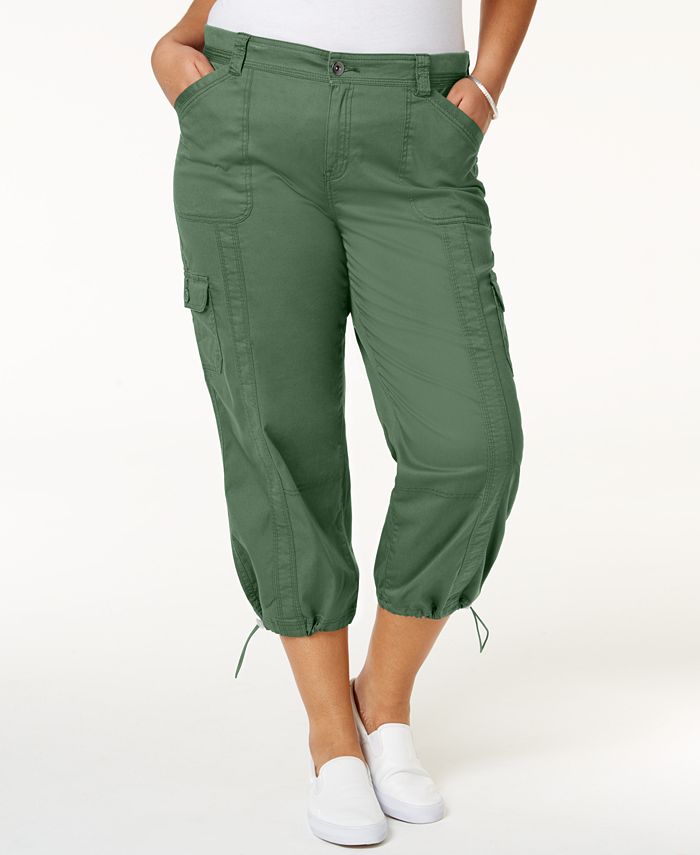 Style & Co Plus Size Capri Cargo Pants, Created for Macy's & Reviews ...