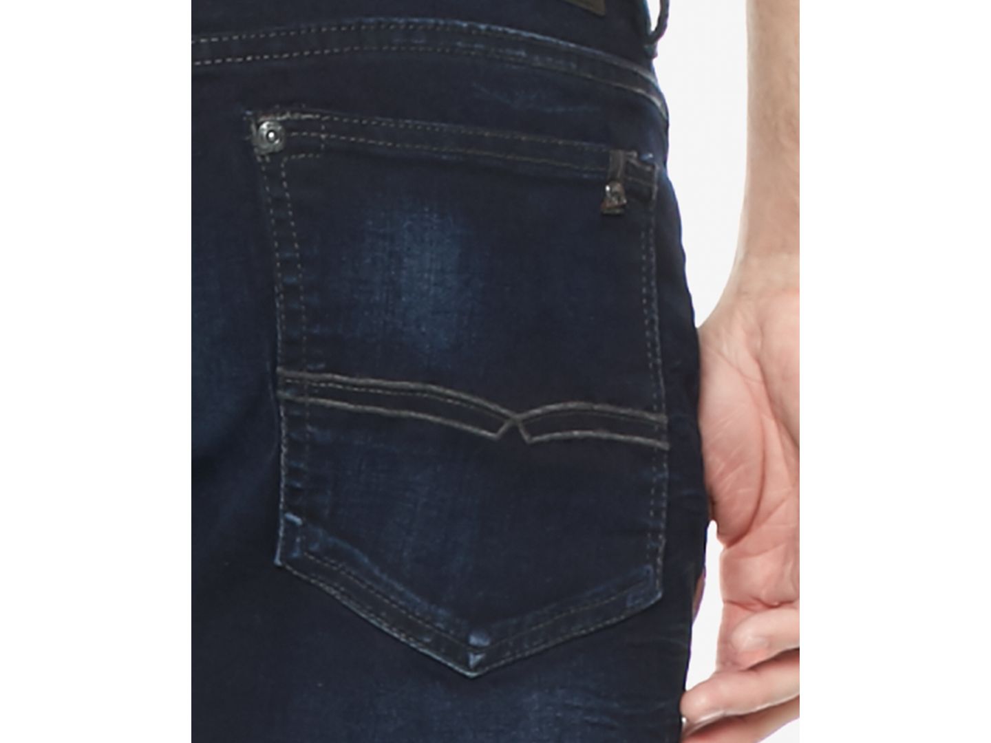 Мужские джинсы Buffalo David Bitton Six-X Straight-Fit, цвет: Тёмный индиго — фото 6