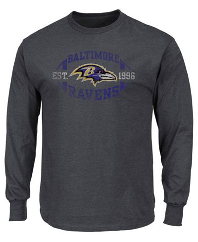 Profile Men's Baltimore Ravens Print Logo Long Sleeve Big & Tall T-Shirt