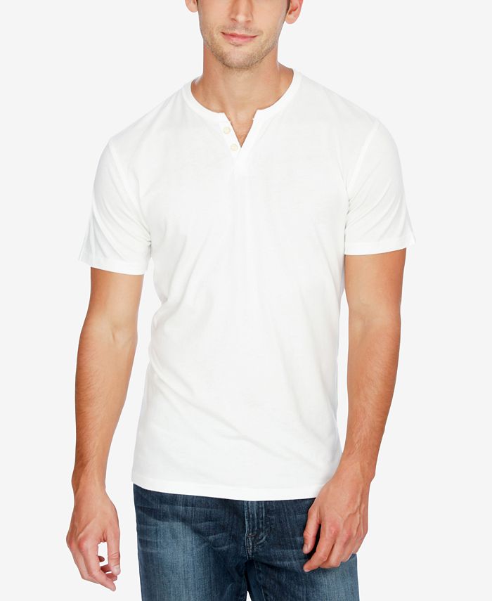 Lucky Brand Men's Split-Neck Cotton T-Shirt & Reviews - T-Shirts - Men ...