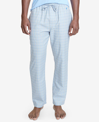 Nautica Men's Windowpane Plaid Cotton Pajama Pants & Reviews - Pajamas ...