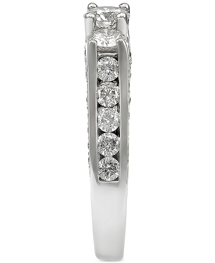 Macy's Diamond Three-Stone Channel-Set Engagement Ring (1-1/2 ct. t.w ...