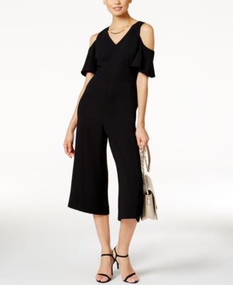 Alfani Cropped Cold-Shoulder Jumpsuit, Created for Macy's - Pants ...