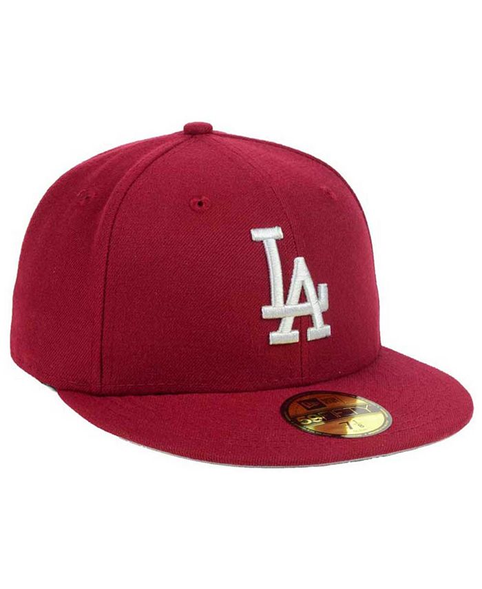 New Era Los Angeles Dodgers Cardinal Gray 59FIFTY Cap - Macy's