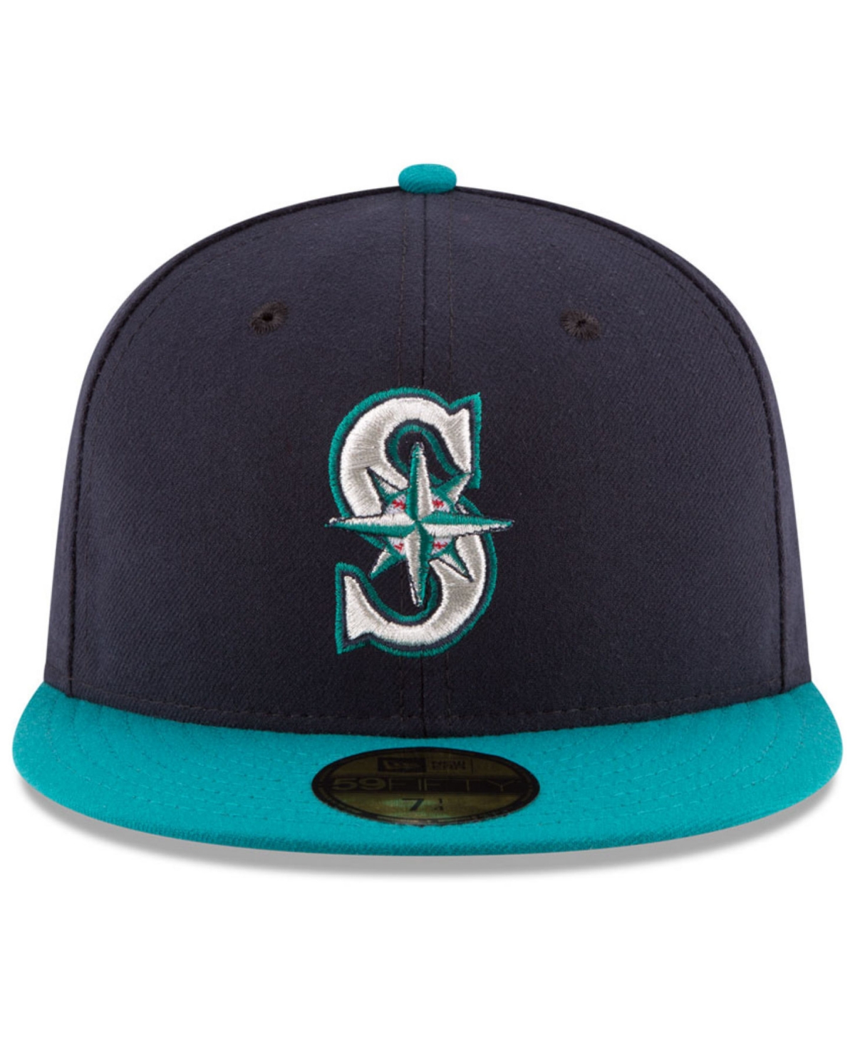 Shop New Era Seattle Mariners Authentic Collection 59fifty Fitted Cap In Navy,teal
