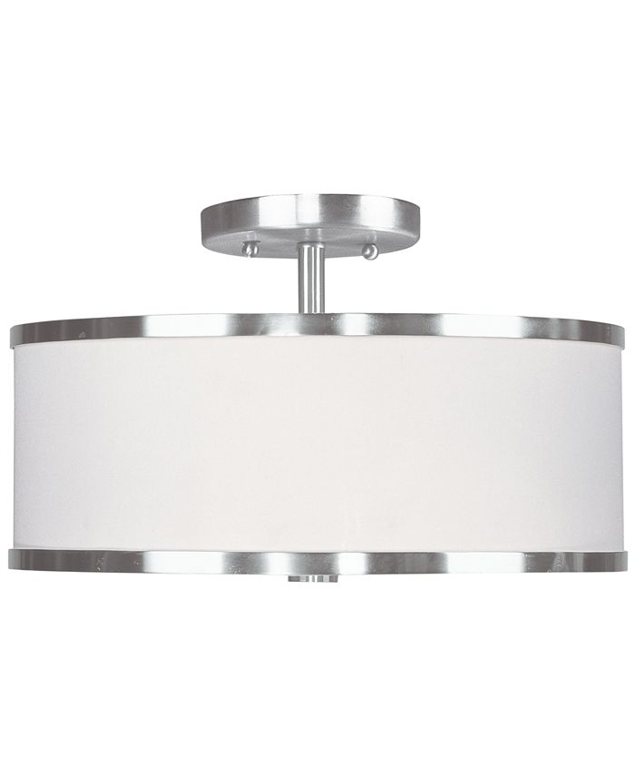 Livex - Park Ridge Brushed Nickel 2-Light Ceiling Mount