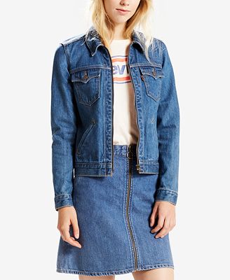 Levi's® Orange Tab Denim Trucker Jacket, Levis Select For Macys - Jackets - Women - Macy's