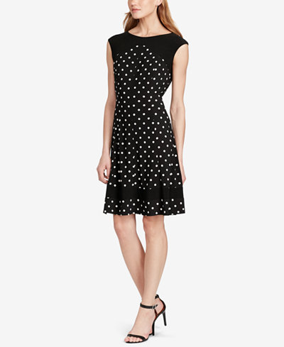 American Living Polka-Dot-Print Jersey Dress