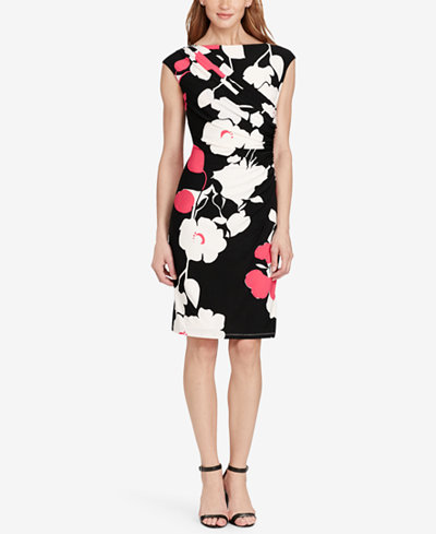 American Living Pleated Floral-Print Dress