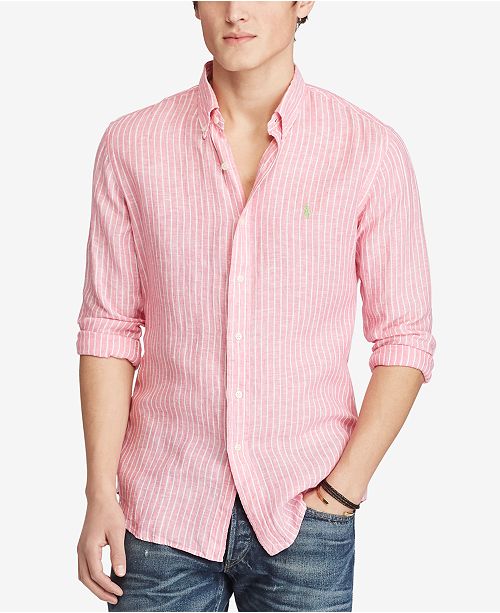 Polo Ralph Lauren Men's Linen Striped Shirt & Reviews - Casual Button ...