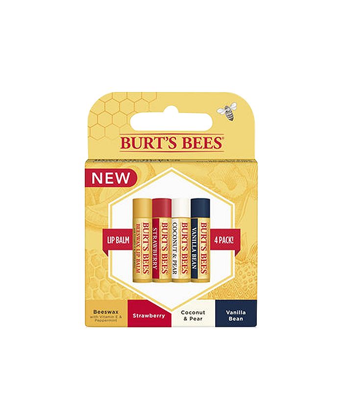 Burt's Bees Beeswax Lip Balm, 4-Pack