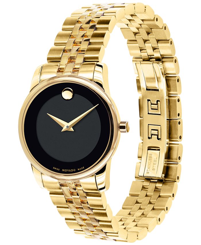 Movado Women's Swiss Museum Classic Gold PVD Stainless Steel Bracelet ...