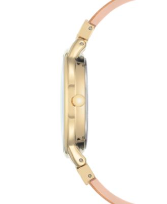 Women's Pink and Gold Shimmer Resin Bangle Bracelet Watch 36mm