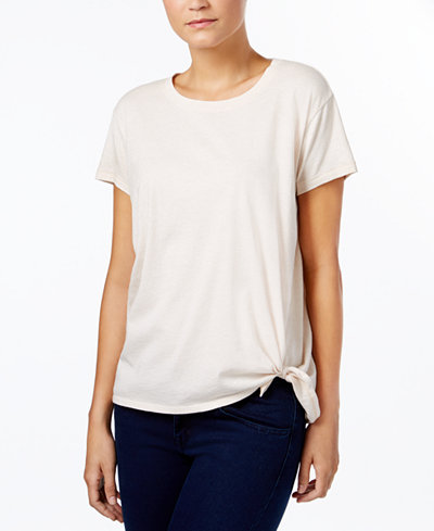 Calvin Klein Jeans Cotton Tie-Hem T-Shirt