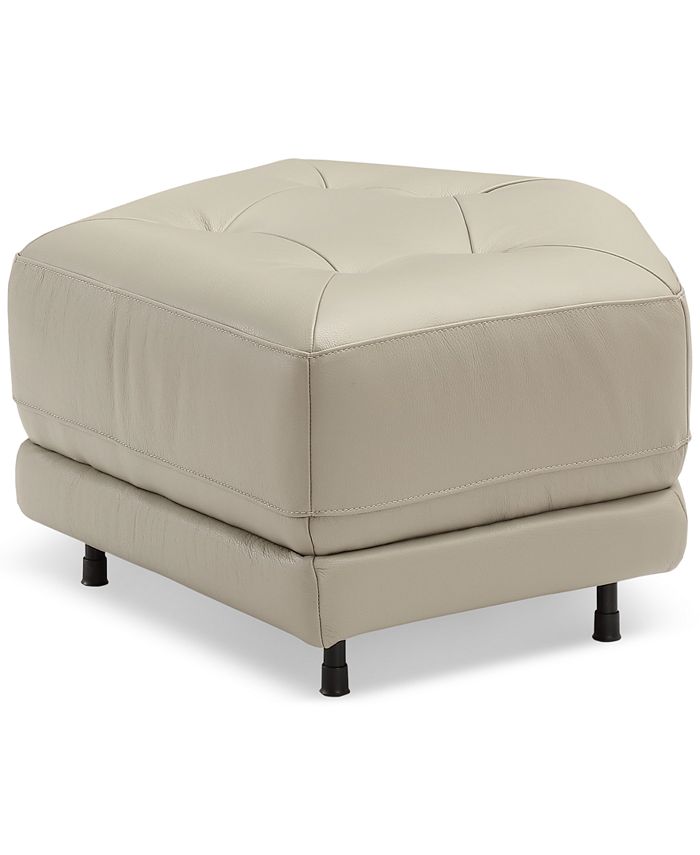 Furniture LIMITED AVAILABILITY Belice Leather Pentagonal Ottoman