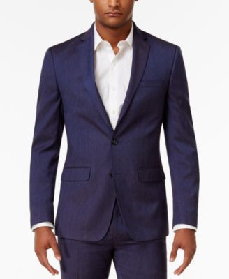 Sean John - Men's Classic-Fit Blue Solid Suit Jacket