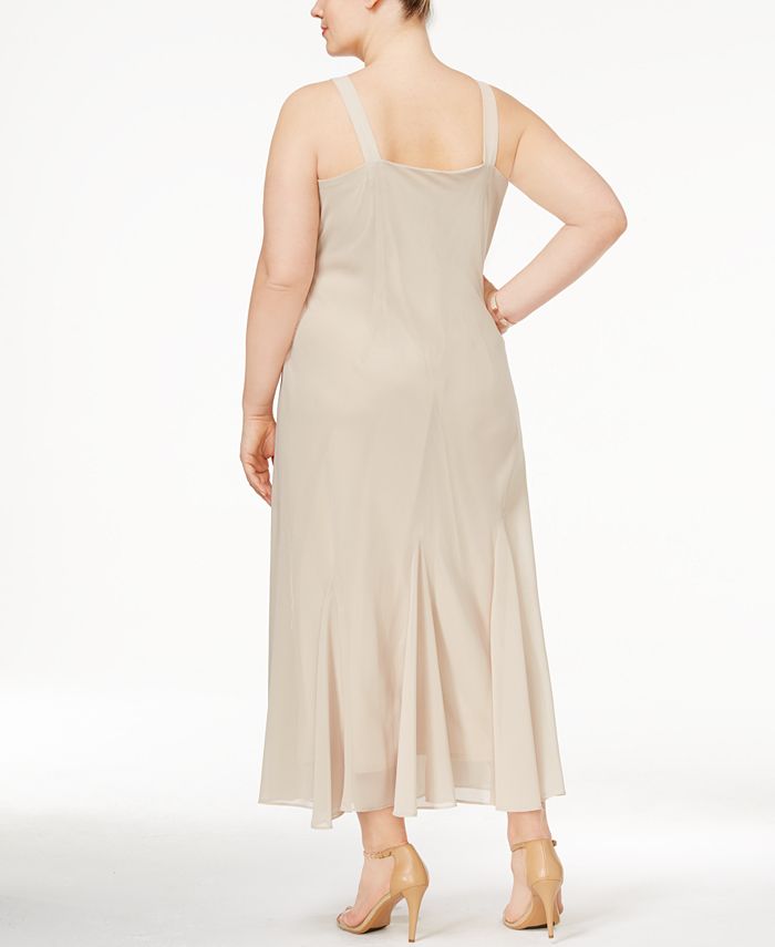 R & M Richards R&M Richards Plus Size Beaded V-Neck Dress and Jacket & Reviews - Dresses - Women