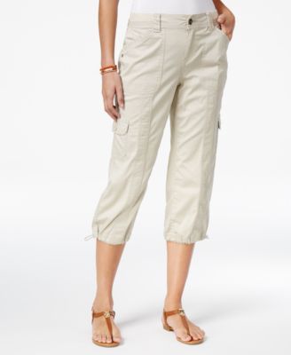 womens khaki capri pants