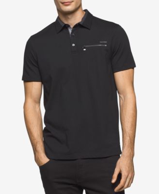 Calvin klein men's liquid cotton polo hotsell