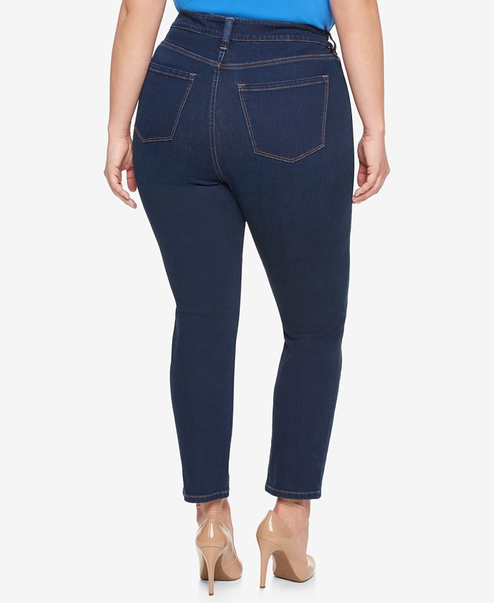 Tommy Hilfiger Plus Size Nocturna Blue Wash Skinny Jeans, Created for ...
