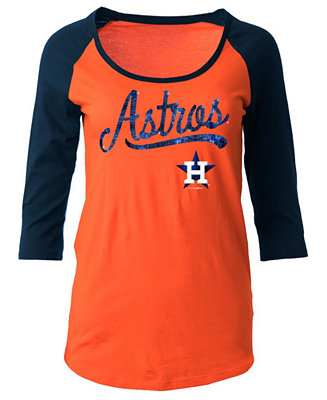 5th & Ocean Women's Houston Astros Sequin Raglan T-Shirt - Macy's