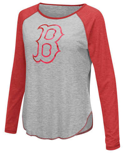 Touch by Alyssa Milano Women's Boston Red Sox Line Drive Long Sleeve T-Shirt