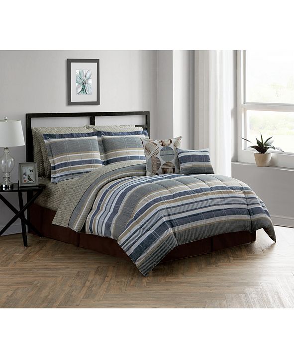 Jessica Sanders CLOSEOUT! Drake Reversible 12Pc. Queen Comforter Set