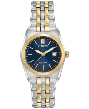 image of Citizen Women-s Eco-Drive Two-Tone Stainless Steel Bracelet Watch 28mm EW2294-53L
