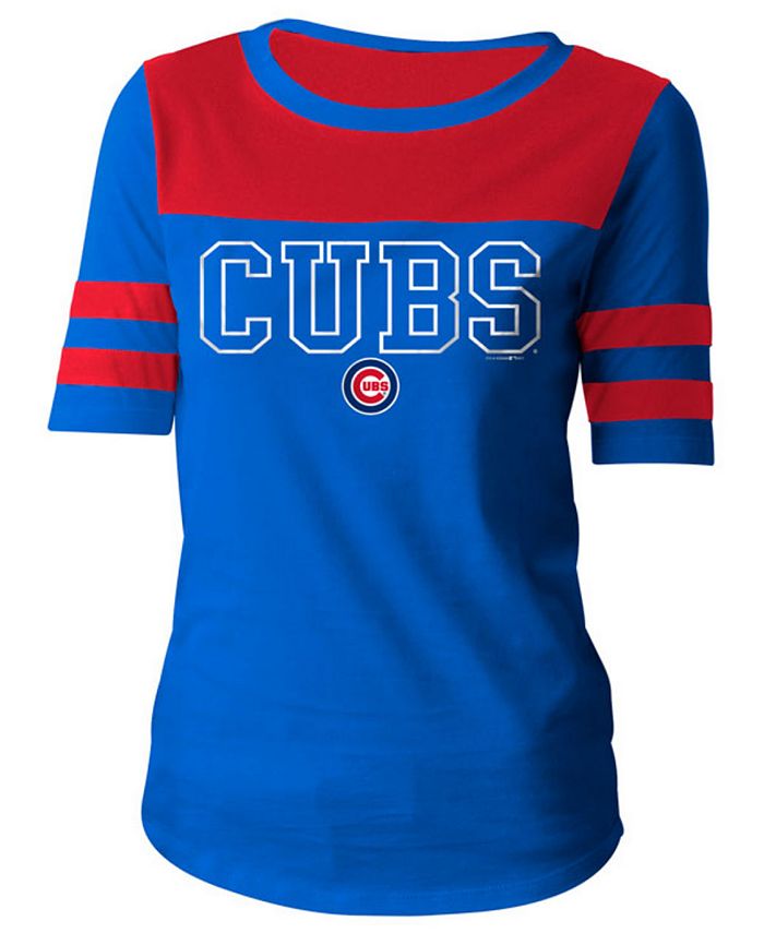 5th & Ocean Women's Chicago Cubs Glitter Yoke T-Shirt - Macy's