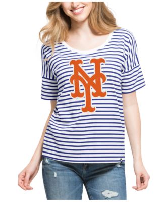 '47 Brand Women's New York Mets Coed Stripe T-Shirt - Macy's