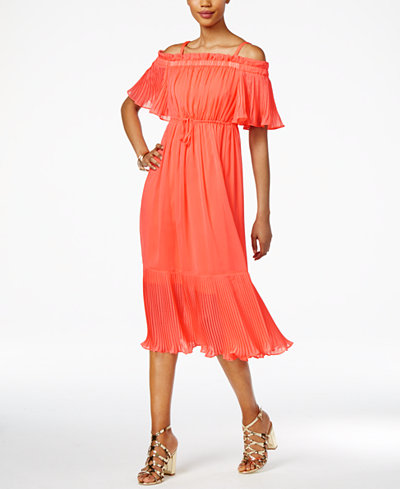 Thalia Sodi Off-The-Shoulder Fit & Flare Dress, Only at Macy's