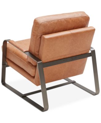 Jollene 27" Leather Accent Chair, Created for Macy's
