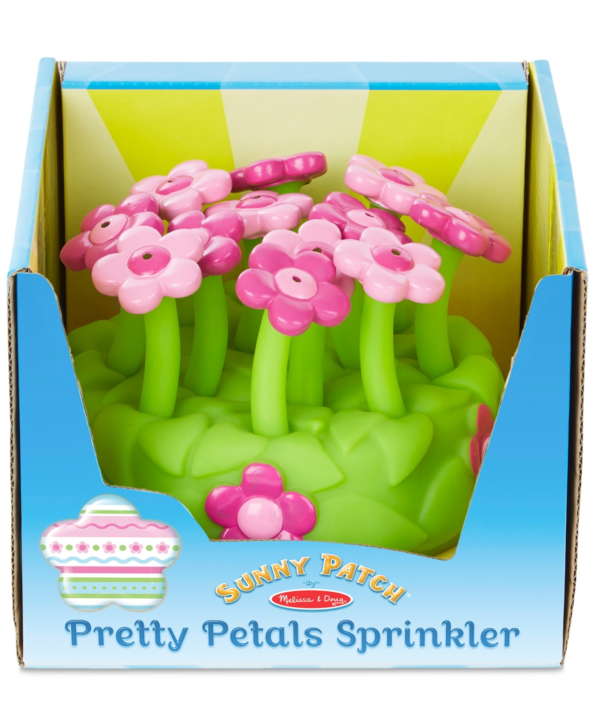 Melissa & Doug Sunny Patch Pretty Petals Flower Sprinkler Toy With Hose Attachment In Pretty Petals