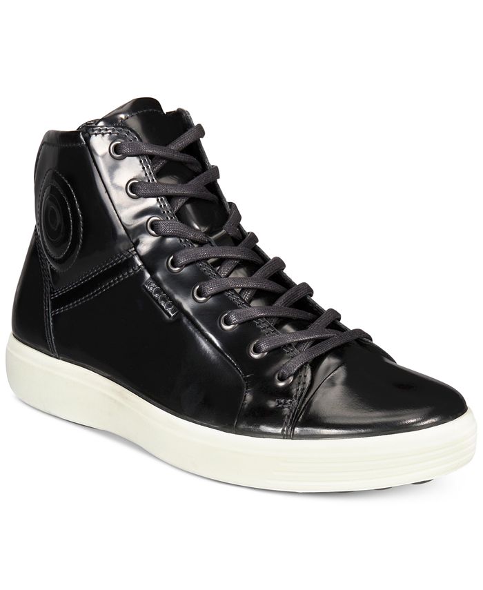 Ecco Men's Soft 7 Patent High-Top Sneakers - Macy's