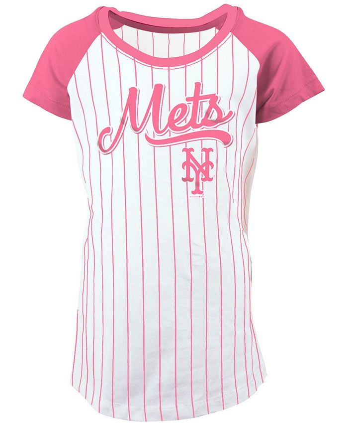 Chemise Femme New York Mets 5th & Ocean - Grise, Manches Courtes, Neuve Avec étiquette