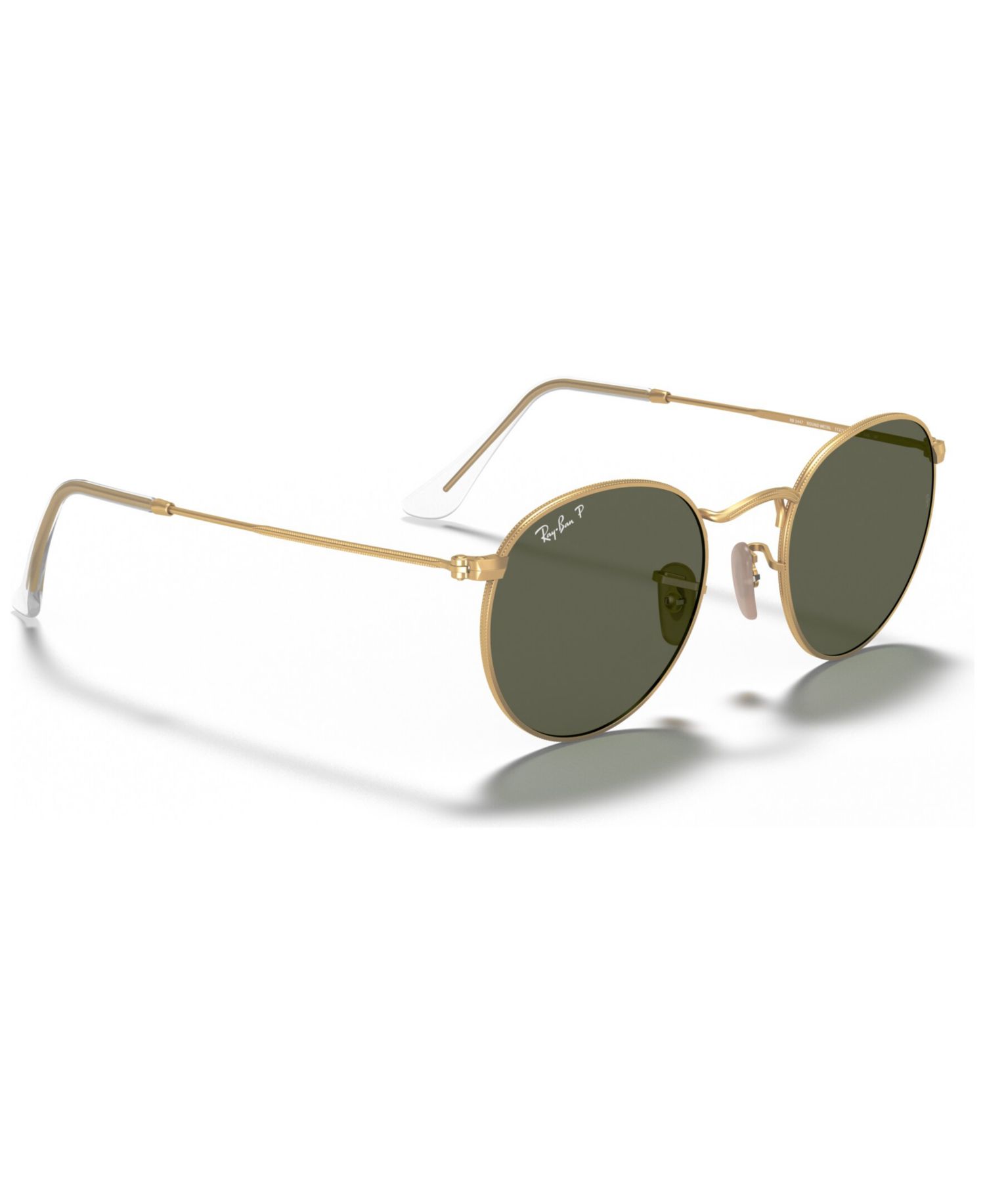 Men's Polarized Sunglasses, Round Metal RB3447