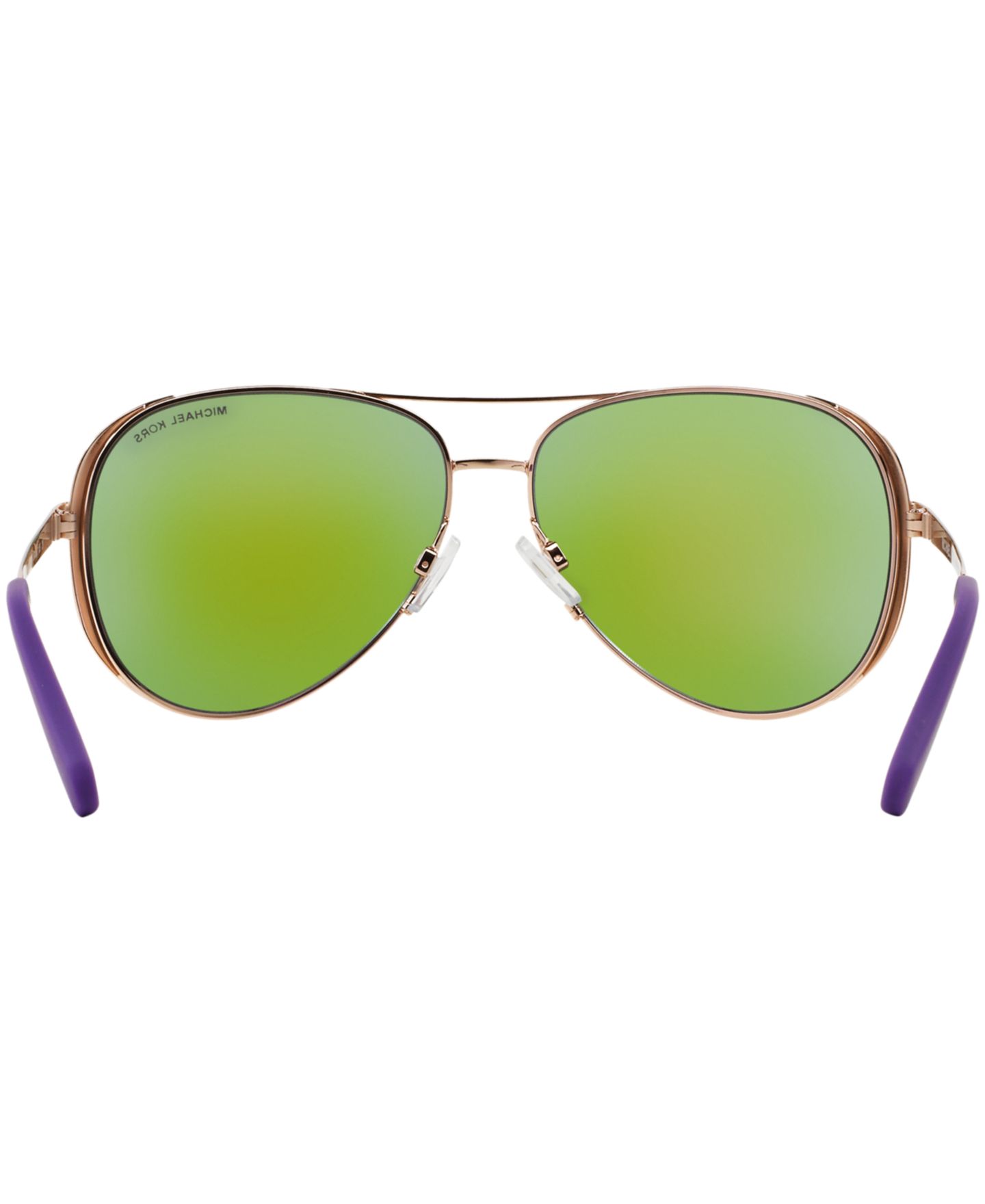 Женские солнцезащитные очки Michael Kors Sunglasses, MK5004, цвет: Золотой розовый / Фиолетовый — фото 5