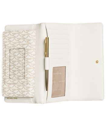Michael Kors Signature Jet Set Item Checkbook Wallet & Reviews - Handbags &  Accessories - Macy's