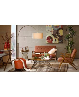 Rocket Upholstered Angled Wood Frame Arm Chair