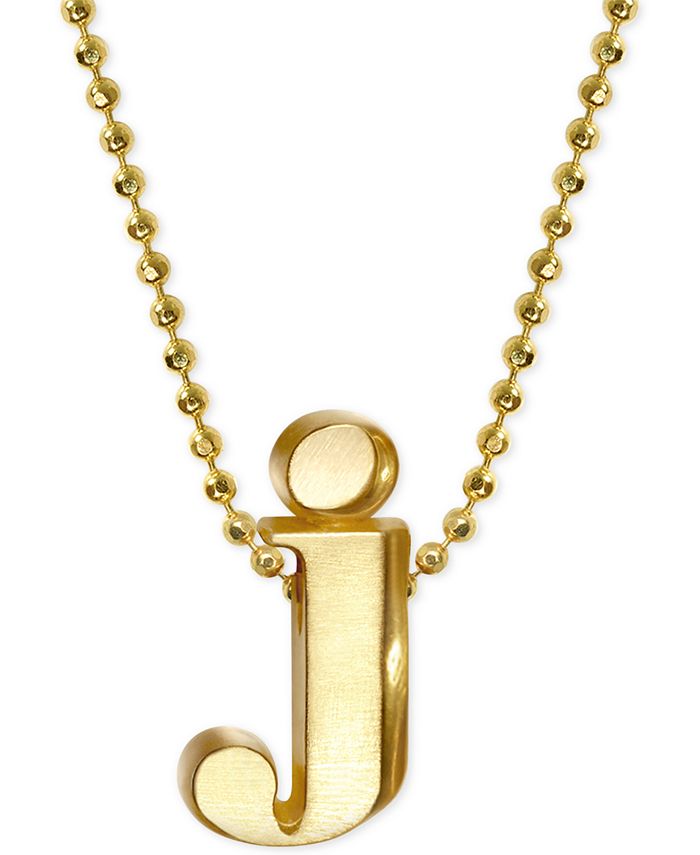 Alex Woo Initial "j" Pendant Necklace in 14k Gold Macy's