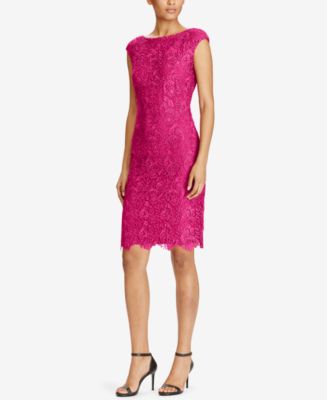 Ralph lauren lace dress macy's best sale