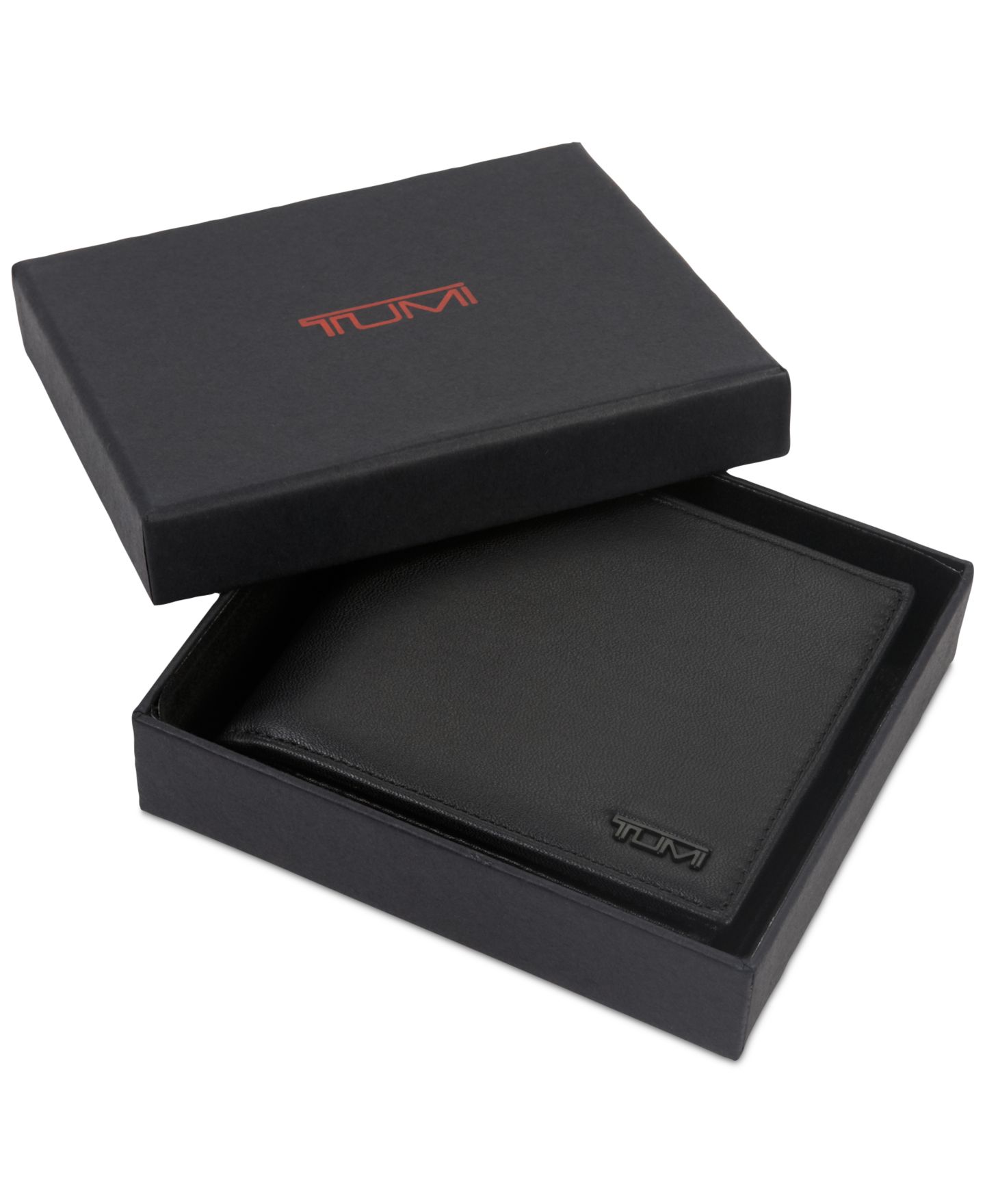 Мужские кошельки Tumi Global Nappa Leather Bifold Passcase, цвет: Чёрный — фото 3
