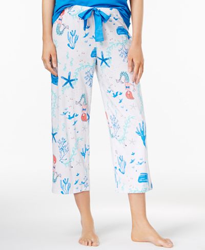women's cotton capri pajama bottoms