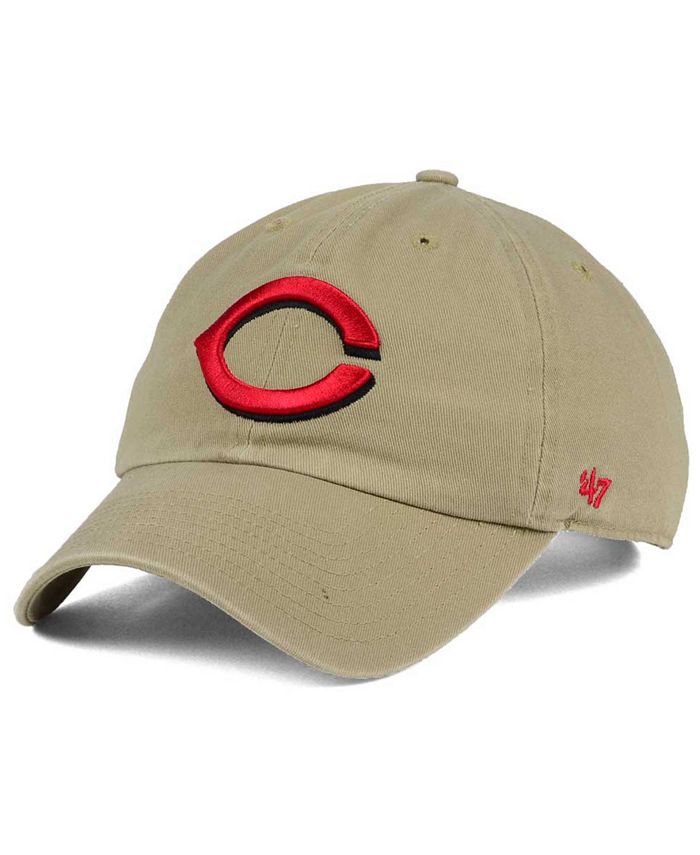 Cincinnati Reds Khaki 47 Brand Clean Up Adjustable Hat