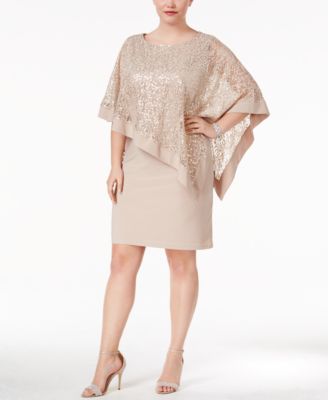 plus size sequin cape