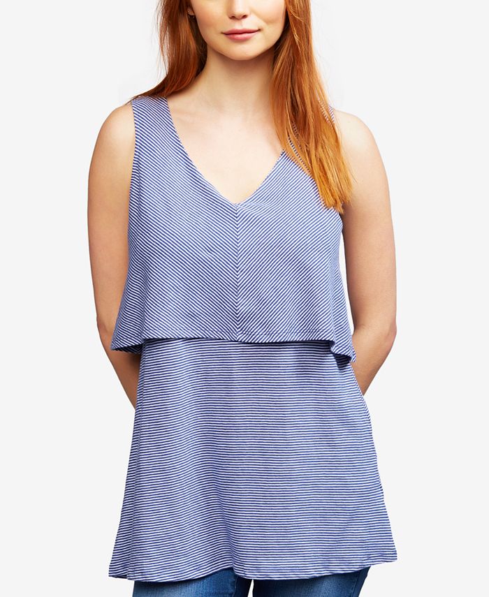 A Pea in the Pod Linen Nursing Top Macy's