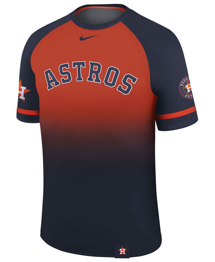 Nike Men's Houston Astros Dri-Fit Sublimated Raglan T-Shirt - Macy's