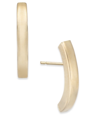 image of Stick Linear Crawler Earrings in 10k Gold