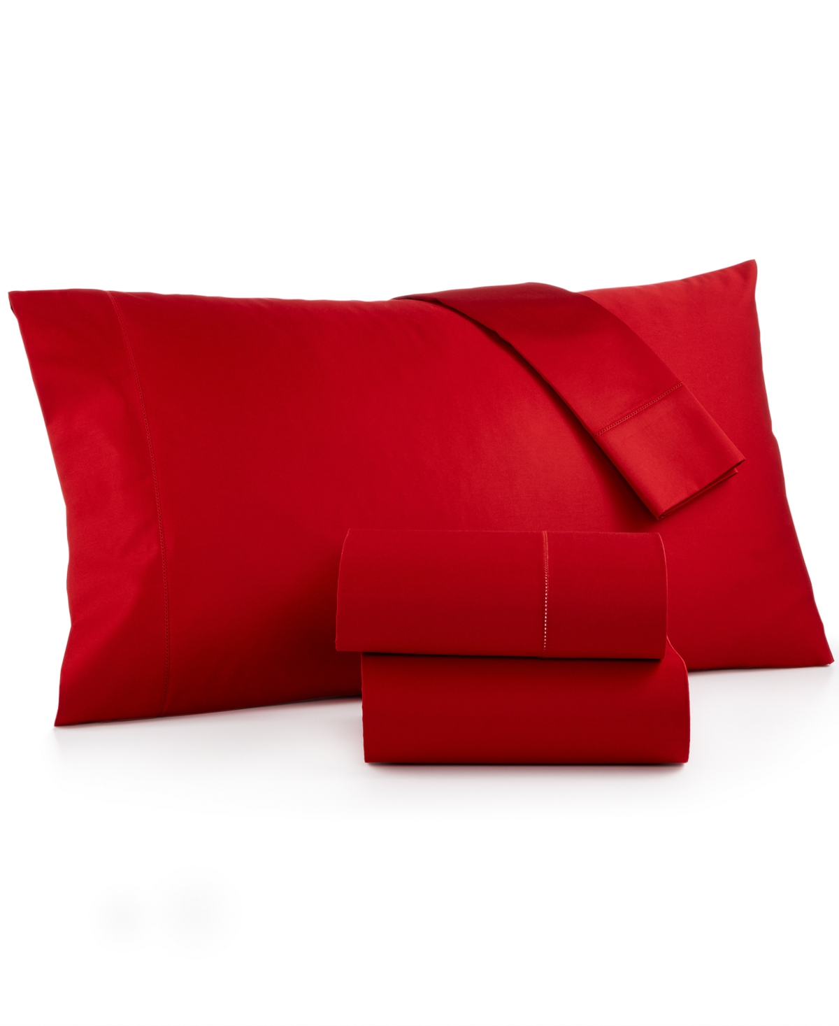 Shop Charter Club Damask Solid 550 Thread Count 100% Cotton 4-pc. Sheet Set, Queen, Created For Macy's In Red Currant